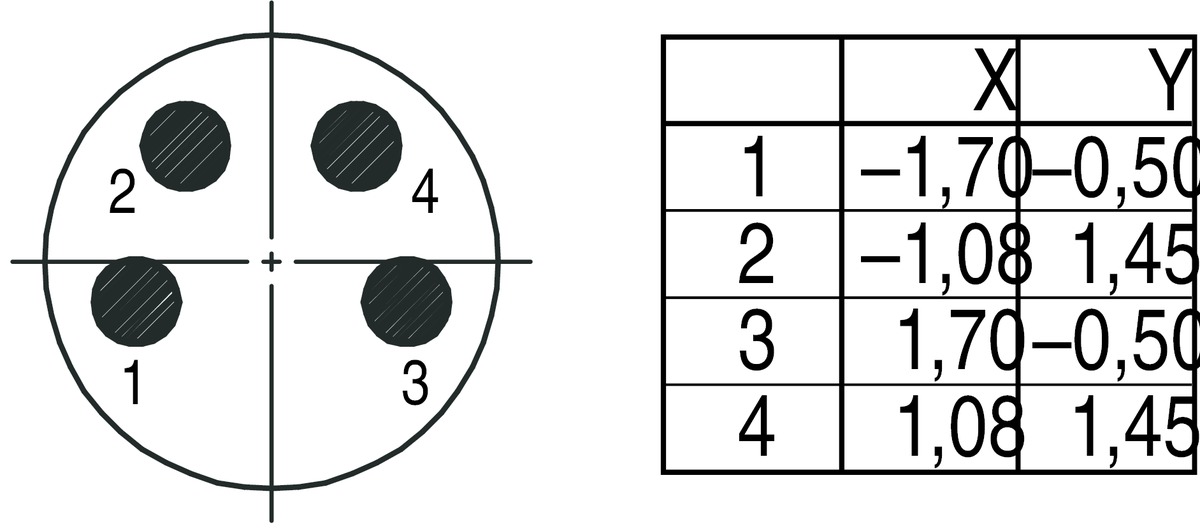 M8 4 Pinli Erkek Konnektör. 99 3383 100 04